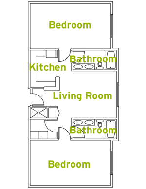2bednorth-text Shared apartment, private room and bathroom